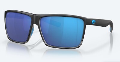 NEW Costa Del Mar RINCON Smoke Crystal Fade / Blue Mirror Polarized Glass 580G