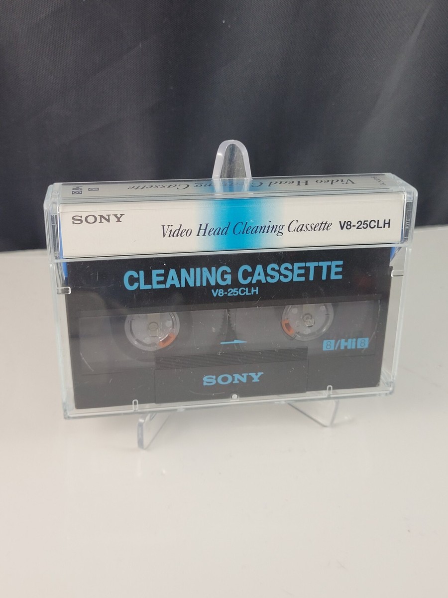 8mm Sony Video Cleaning Tape Cassette V8-25CLH 8 HI8 8mm Sony Video Cleaning Tape Cassette V8-25CLH 8 HI8