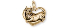 Pit Bull Jewelry 14k Gold Handmade Pit Bull Charm  PAS1-CG