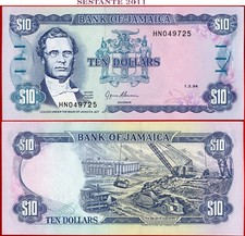 JAMAICA  10 DOLLARS 1 3 1994 P 71e UNC free shipping from 100$