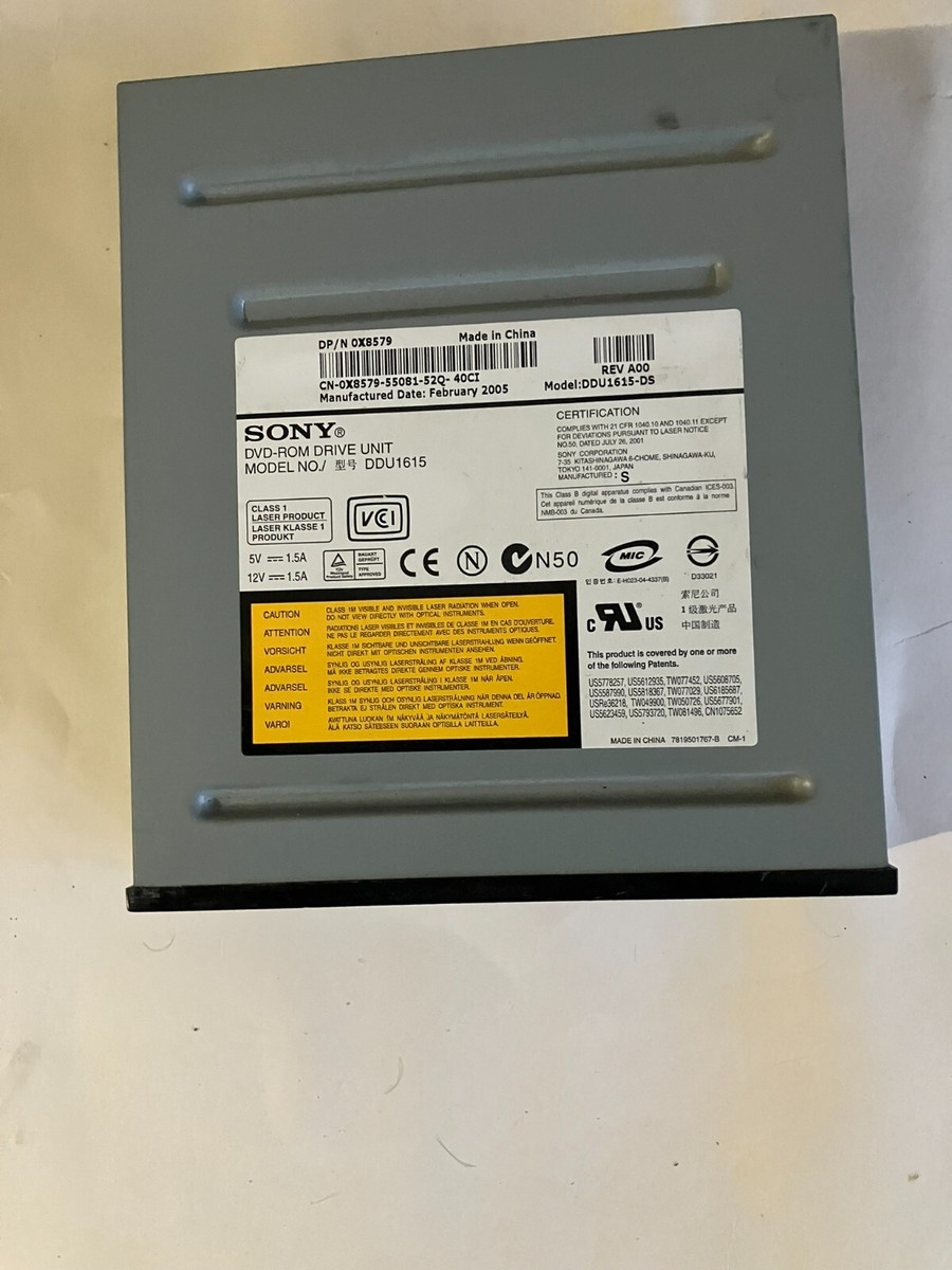 SONYDVDドライブDDU1615 Sony DVD-ROM Drive Unit DDU1615 UNTESTED | eBay