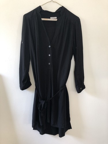 Ann Demeulemeester Belted Tunic Shirt Dress W Adjustable Sleeves FR 34 XS - S - Picture 9 of 12