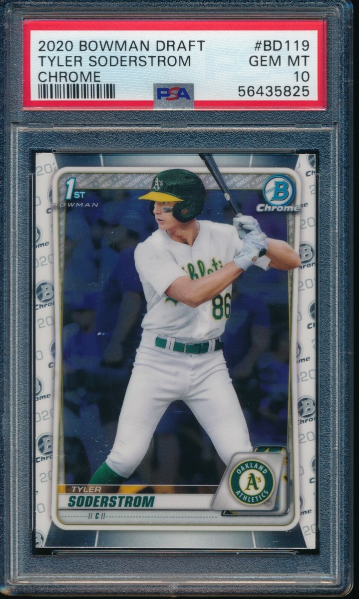 PSA 10 TYLER SODERSTROM 1st 2020 Bowman Chrome Draft Rookie Card 