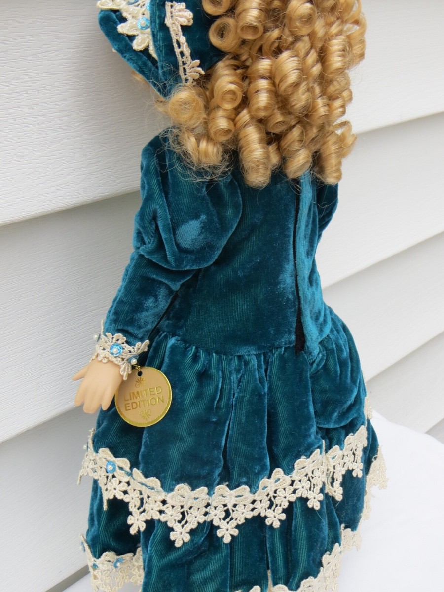 green emerald velvet dress Vintage Victorian Style Light Green and White Dress 19" Tall Porcelain   Treasure Valley Antiques & Collectibles