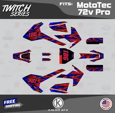 Graphics Kit for MotoTec Pro 72v (All Years) Twitch Series - BLUE-SHIFT