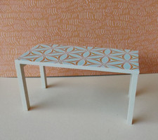 Large rectangular retro DINING TABLE dolls house 1:24th scale vintage UHA7