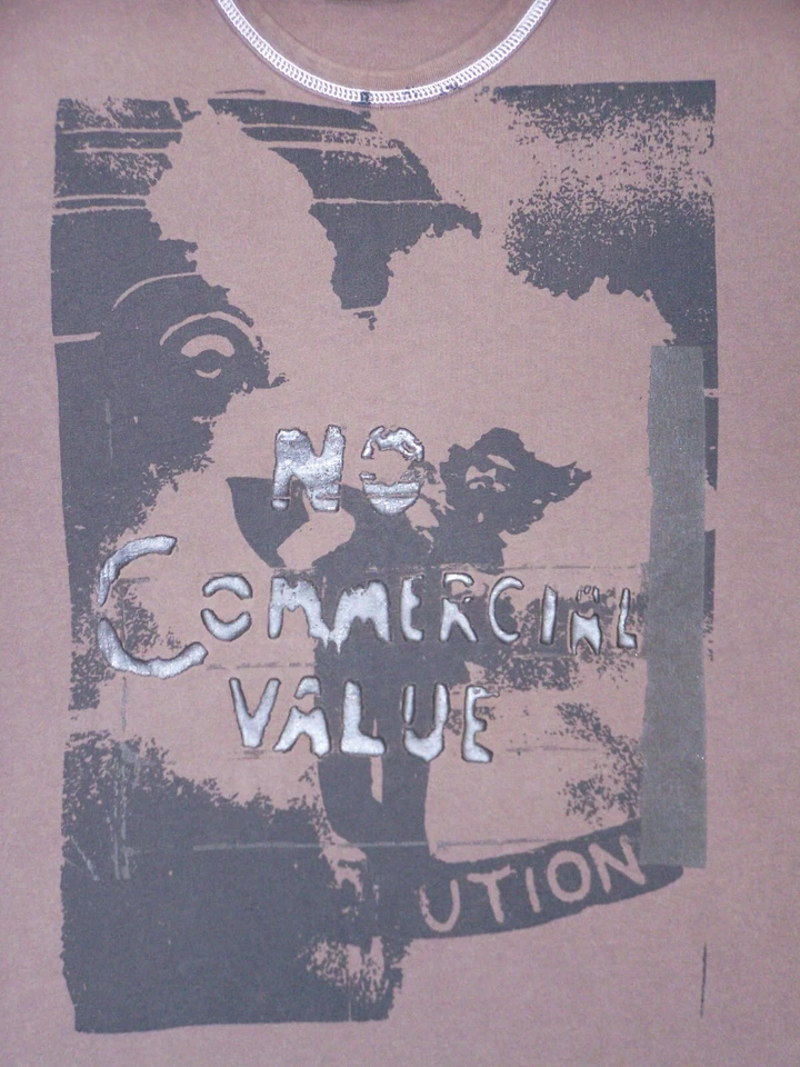 Calvin Klein рубашка для взрослых средний коричневый графический коротким рукавом хлопок дизайнерский мужской - Изображение 2 из 4