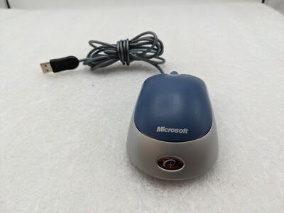 BLUE Microsoft intellimouse Optical USB Wheel Mouse 1.1/1.1a Tested Free S/H