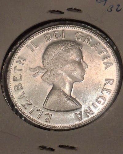 1957 Canadian Silver 50 Cents Half Dollar PROOF LIKE GEM BU - Picture 3 of 4