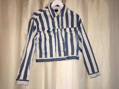 blue white striped jacket