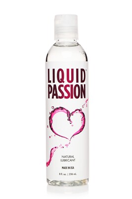 Intimate Natural Liquid Lubricant 8oz 8 Ounces Passion Lube Water Based Discreet
