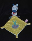 🍀Doudou Zèbre Mouchoir POMMETTE Bleu Vert à Pois Lapin Imprimé Peluche TTBE