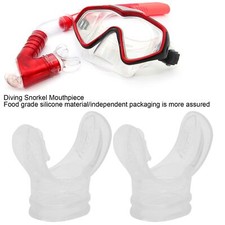 4pcs Transparent Silicone Bite Mouthpiece Non Toxic Odourless For Diving FF