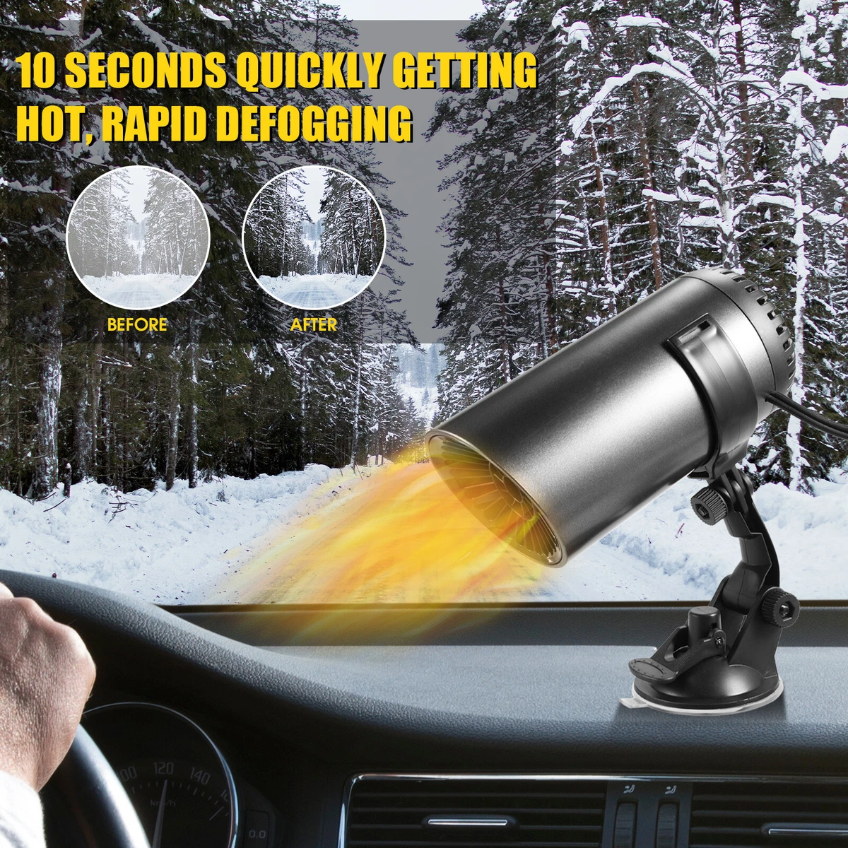 NEW Car Heater Defogger Cup Shape Air Blower Auto Warm Fast Defroster  Windshield | eBay