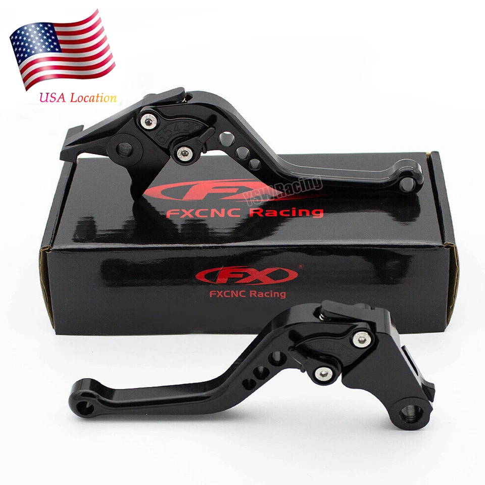 Alavancas de embreagem de freio CNC cabo curto para Kawasaki KLR250 KLR650 1991-2006 2007 - Imagem 3 de 4