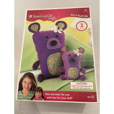 New American Girl Sew & Stuff Craft Kit Create Two Stuffed Bears Great Fun!