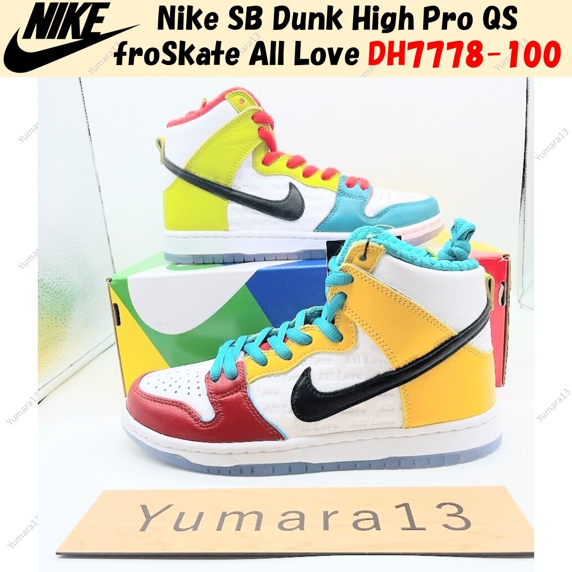 Nike SB Dunk High Pro QS froSkate All Love DH7778-100 Men's
