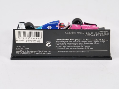Minichamps 1/43 Brabham Judd BT60 1992 Van De Poele 430 920008 430920008 - Picture 6 of 10