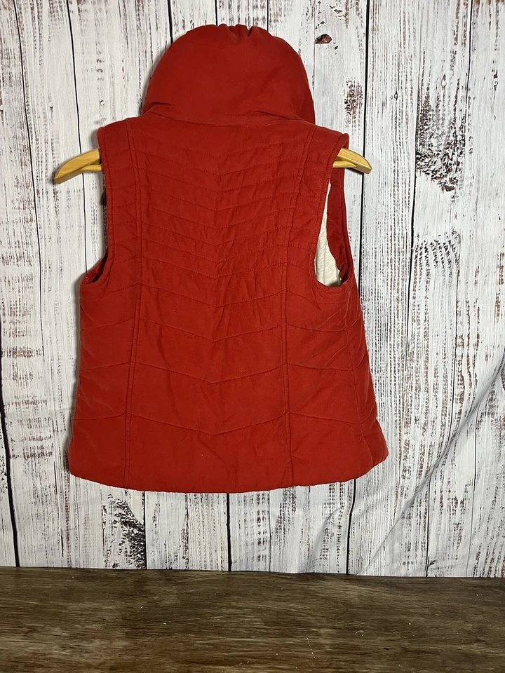 Дочери освобождения DL красный пухлый вельветовый жилет, размер XS - Изображение 3 из 3