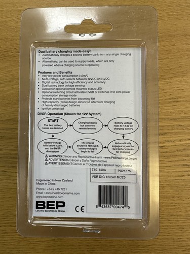 BEP VSR Voltage Sensitive Relay Module Twin Battery Charging Boat Van 12v B17 - Picture 4 of 4
