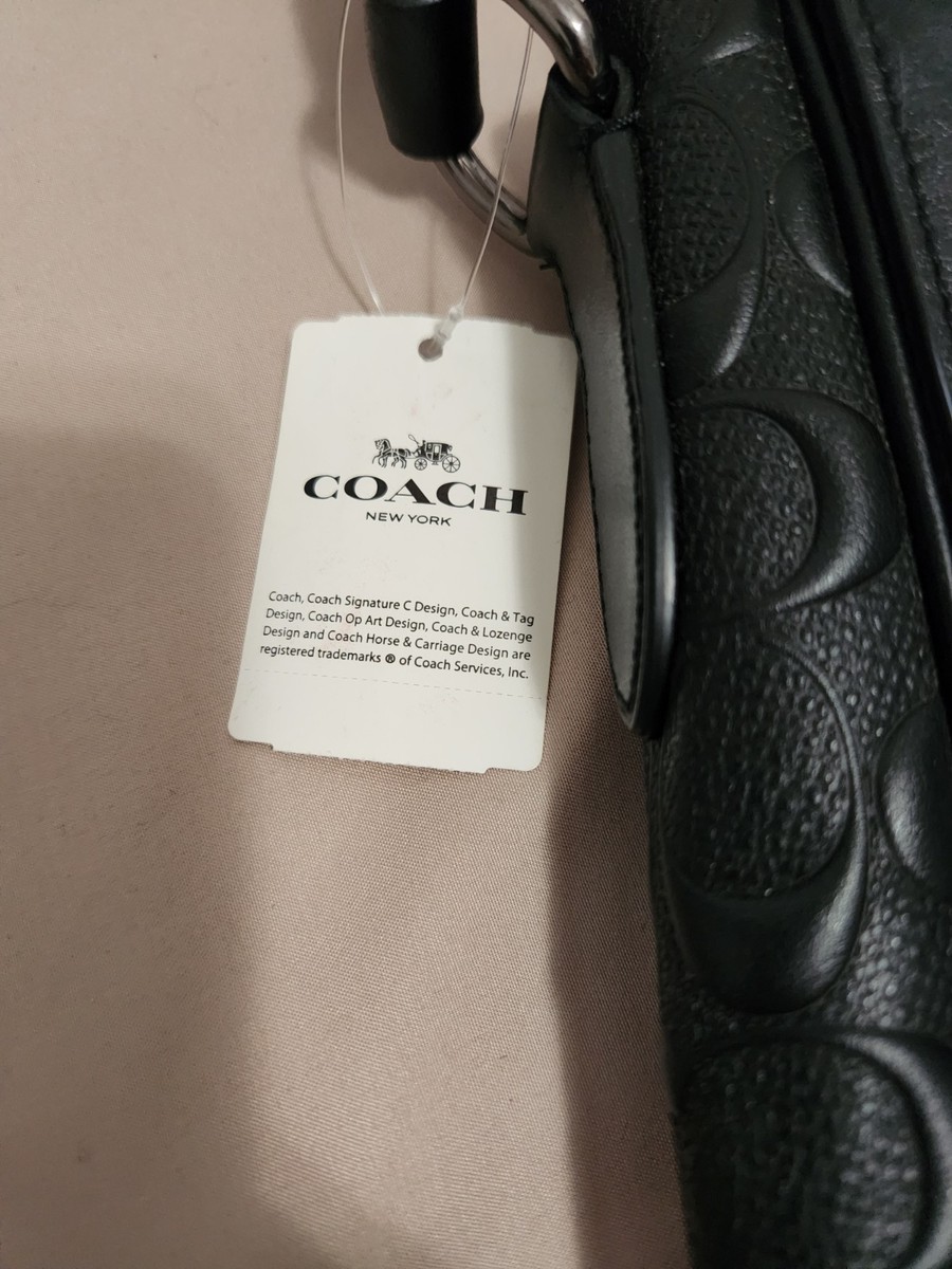 Coach Gunmetal/Black Houston Map Signature Leather Bag (4006  display picture 3