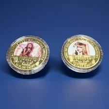 Set of 2 Taylor Swift Gold Plated Commemorative Coins