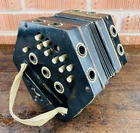 Antique Vintage Concertina 20 Key Anglo German Button Squeeze Box Accordion