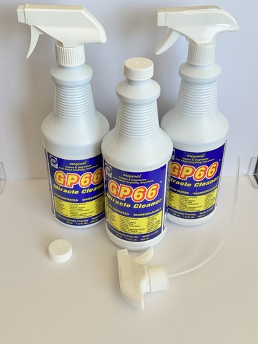 Lot Of 3 - GP66 Miracle Cleaner & Degreaser Concentrated Spray Bottle