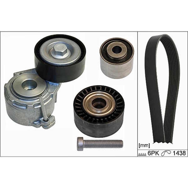 INA 529 0107 10 Keilrippenriemensatz FüR Peugeot Fiat Citroen Partner 306 206-image