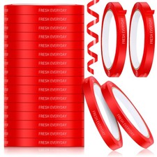 12 Pack Red 3/8 Inch x 66 Yd Bag Sealer Tape Poly Plastic Packaging Sealing
