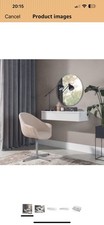 Brand New Modern Floating Dressing Table Navene in White Gloss &White Matt 100cm