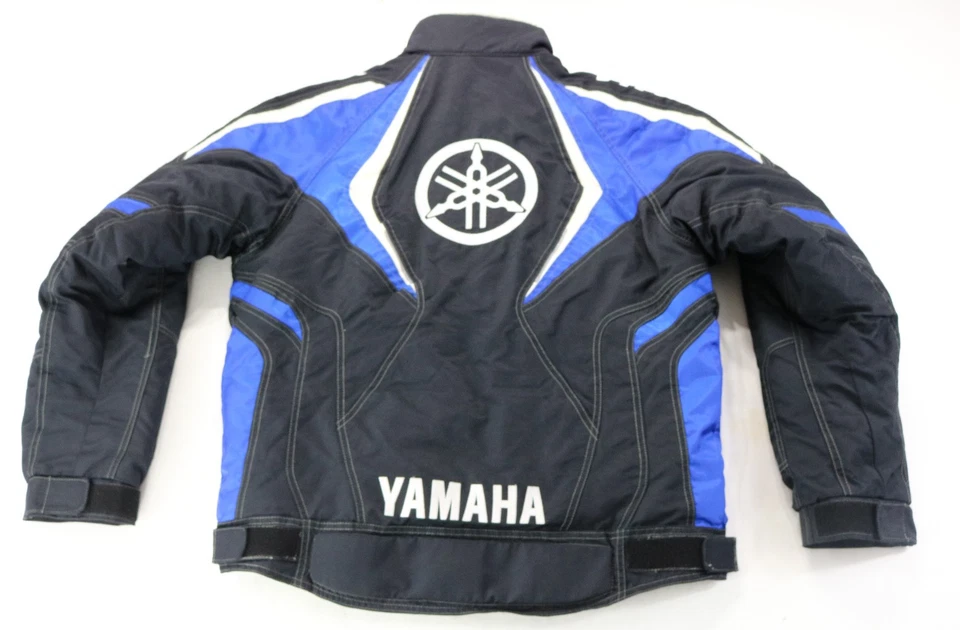 Chaqueta de moto de nieve Yamaha para hombre M azul negro blanco reflectante Torque FXR cremallera usada en excelente estado Foto 2 de 4