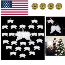 24 Pcs Feather Angel Wings - Delightful Gift for Christmas DIY