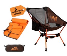 Portable Camping Chair with 3 Towels  Compact, Foldable  Sturdy - Lightweig...
