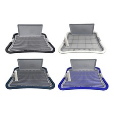 Dog Toilet Dog Potty Tray with High Wall Keep Paw Dry Bedpan No Leaking Pet Mesh