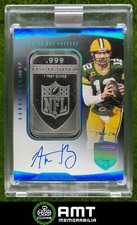 2021 Panini Eminence Aaron Rodgers NFL Shield Auto Platinum Bar 1/1 Packers