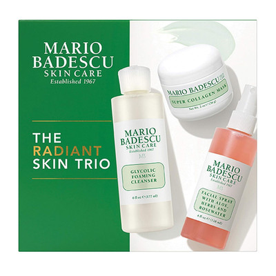 Mario Badescu Radiant Skin Trio Kit, Skincare Gift Set Includes Facial Spray wit