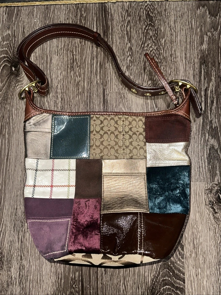 Cartera Hobo Bandolera COACH Bleecker Patchwork Vacaciones Vintage Y2K 11356 Foto 2 de 4