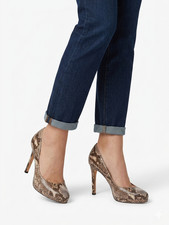 L.K. Bennett London Snakeskin Print Heels Sti...