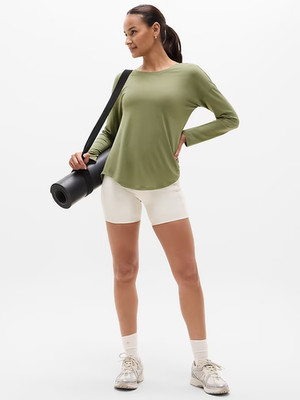 Athleta L Tall Move With Ease Top Large Tall Eucalyptus Green