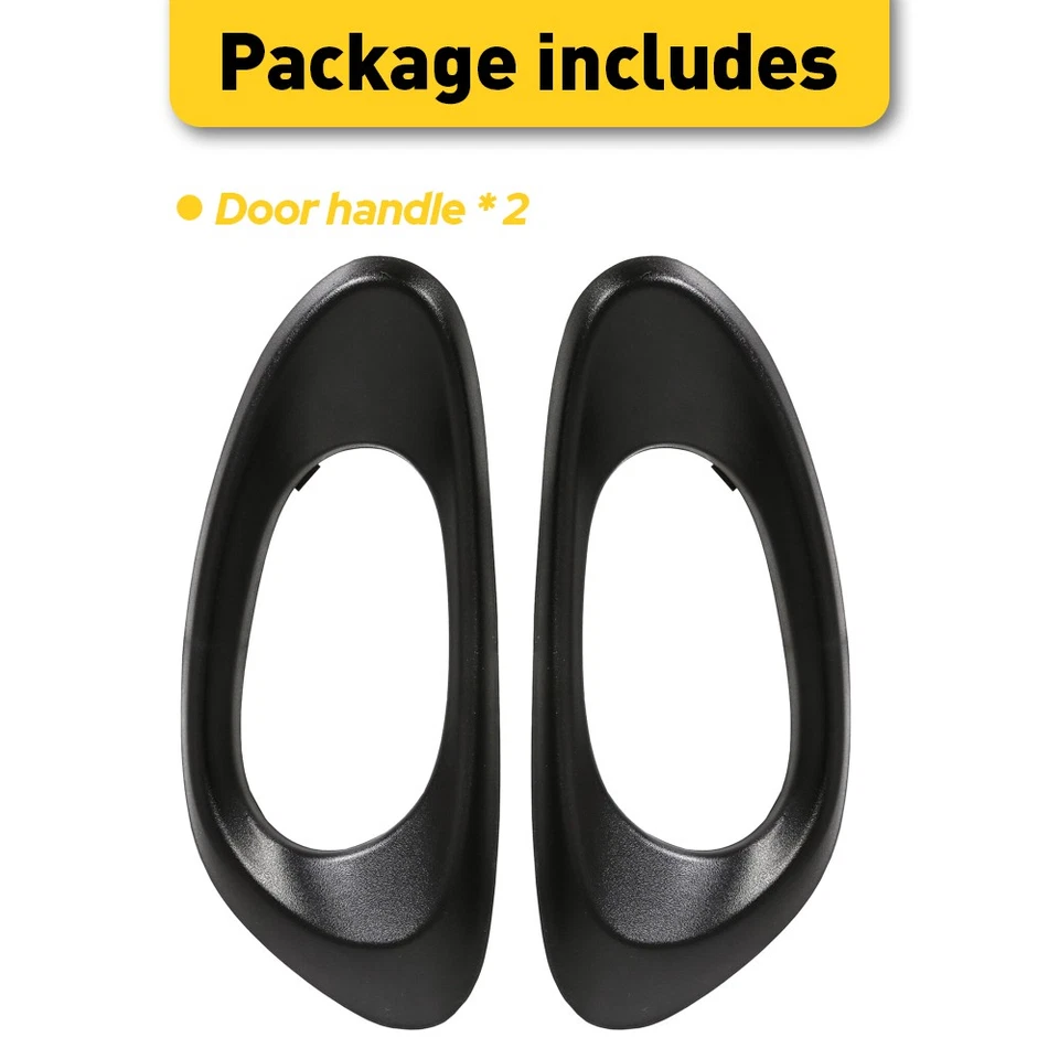 Front Black Interior Door Handle Trim Bezel Set Fit 02-09 Chevrolet Trailblazer Foto 3 de 4