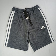 NWT Adidas 3S FL Gray Active Gym Workout Sweat Shorts Size S Small JN2470 NEW