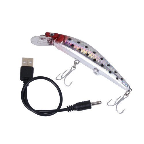 Elektrischer Bionic Angelköder 12cm USB Wiederaufladbar LED Licht Lebensechter Köder - Bild 4 von 7