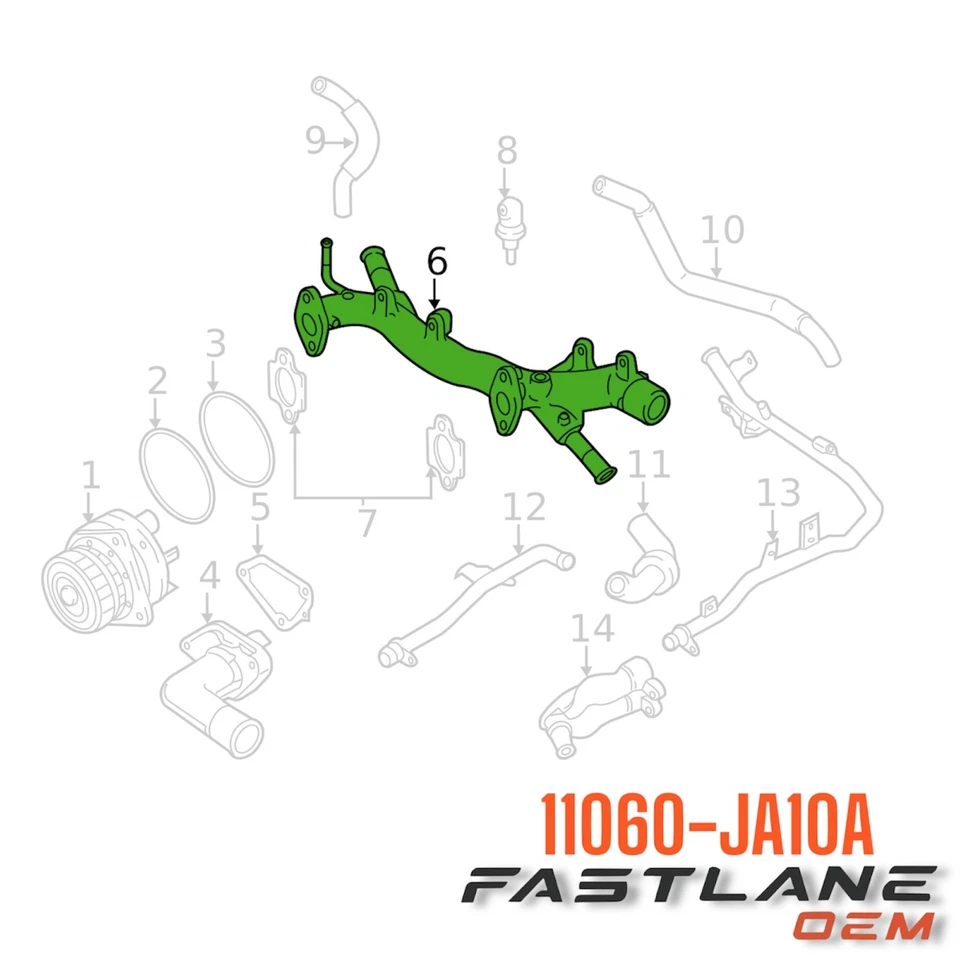 2009-2014 NISSAN MAXIMA ВОДЫ ВЫХОД НОВЫЙ OEM 11060-JA10A - Изображение 3 из 4