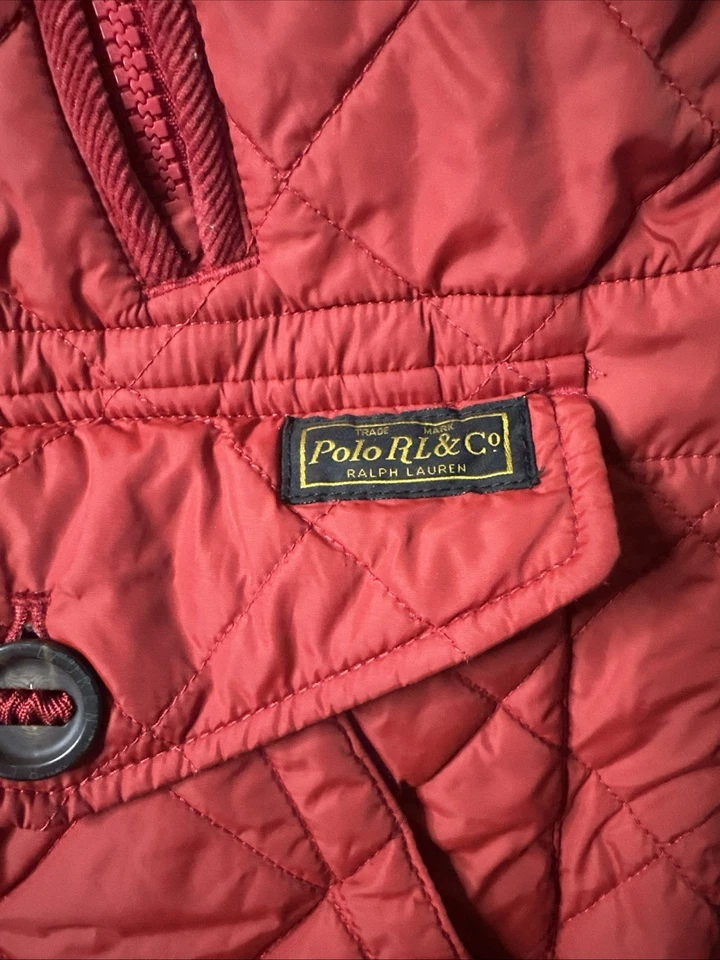 Rare Vintage POLO RALPH LAUREN RL & Co Club Quilted Vest Jacket 2000s Red SZ XL - Image 3 of 4