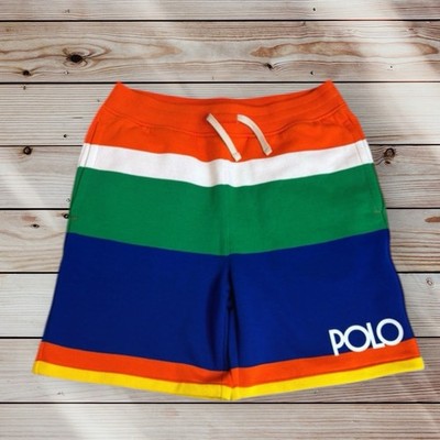 Polo Ralph Lauren Jogginghose Farbblock gestreift Small 30-32'' Segeln orange