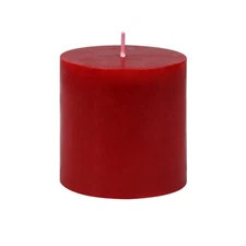 Zest Candle Pillar Candle, 3 by 3-Inch, Red