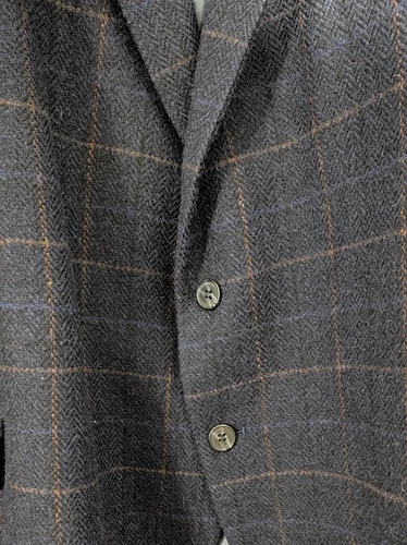 Vtg Natural Exchange Alexander Lloyd Blazer 60R Shetland Wool Windowpane Plaid image 5