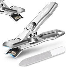 Lux German Grip Toe Nail Clippers for Seniors - Wide Jaw Opening, Ultra-Sharp an