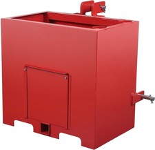 800 lb Tractor Ballast Box, 5 cu ft, Category 1 3-Point Hitch, Heavy Duty Steel